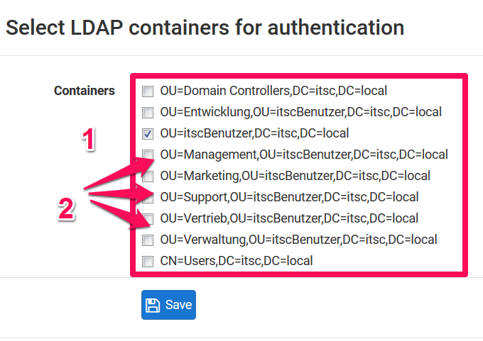 LDAP-Container bzw. LDAP-OUs 